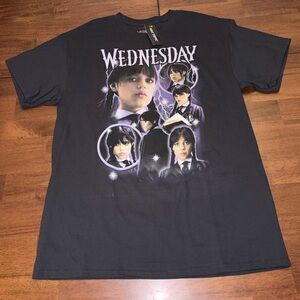 Wednesday Graphic Black T-Shirt Large